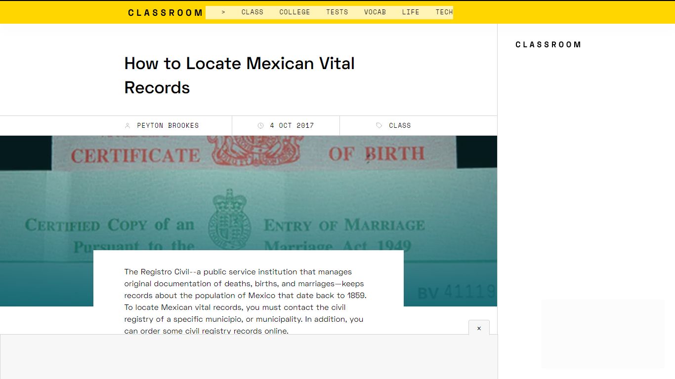 How to Locate Mexican Vital Records | Synonym